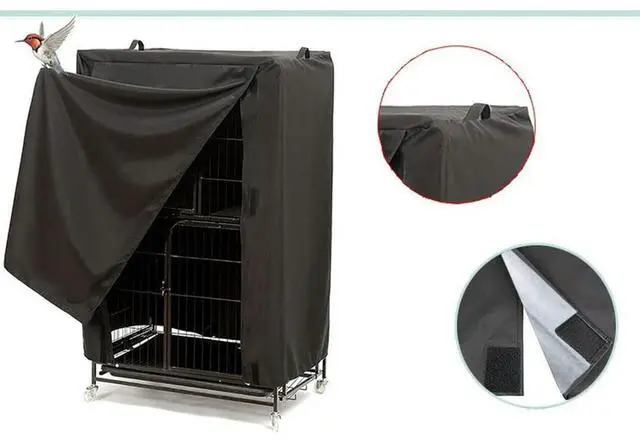 Alt view image 3 of 3 - 210D Oxford Cloth Bird Cage Cover Waterproof Lightproof Dustproof for Outdoor Indoor Birdcage Use 104 69 122 cm
