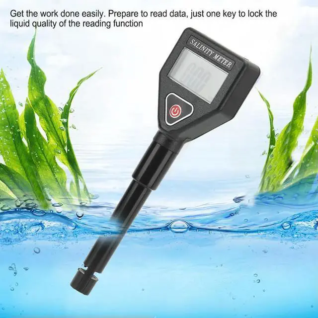 Alt view image 3 of 3 - Salinity Meter with Fast 3-Second Measurement for Seafood Aquarium Pool Beverage Water 0-199.9 g/L Resolution 0.1 g/L