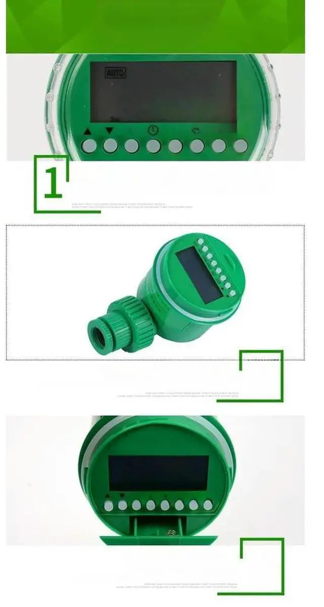 Main image of Green Plastic Irrigation Controller for Lawn and Balcony with LCD Interface and Quick Connect Fittings for Hassle Setup
