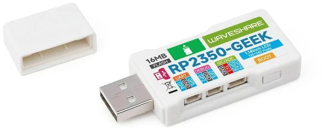 Alt view image 2 of 3 - RP2350-GEDevelopment Board, Based On RP2350 Microcontroller, With 1.14inch 65K Color LCD, With White Plastic Case