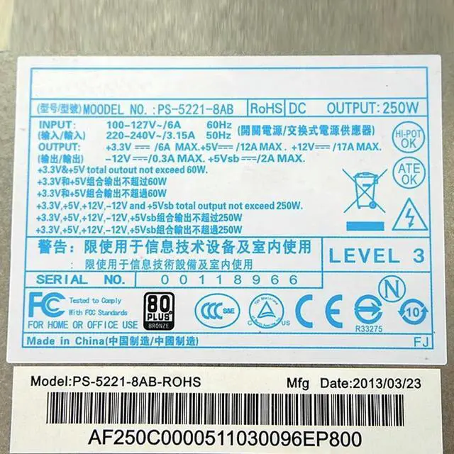 Alt view image 3 of 3 - PS-5221-8AB For LITEON AIO All-in-one Switching Power Supply PS-5221-8A B
