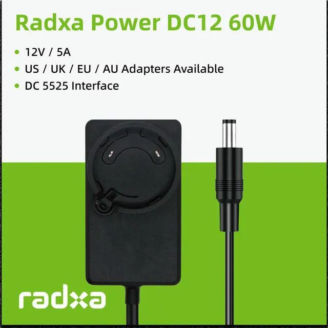 Main image of Radxa Power DC12 60W, Power Adapter, Supports Radxa SBCs