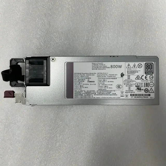 Alt view image 2 of 3 - For DL360 G10 DL380 G10 800W Power Supply P38995-B21 P39385-001 865412-202 865409-002 100% Tested