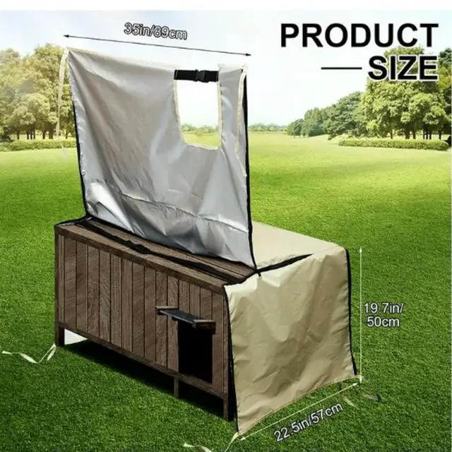 Alt view image 3 of 3 - Pet Kennel Cover Windproof and Breathable for Dog Crates with Two Doors and Roll Up Window 35x22 5x19 7 Inches
