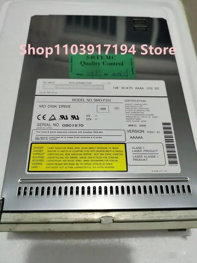 Alt view image 2 of 2 - 5.2GB MO Magneto-optical disk drive MOD SMO-F551