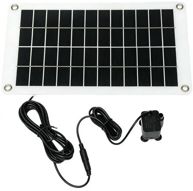 Main image of 10W 12V Solar Powered Water Pump for Outdoor Fountain and Landscape Use with 180L/H Flow Rate and 1.6M Lift Height