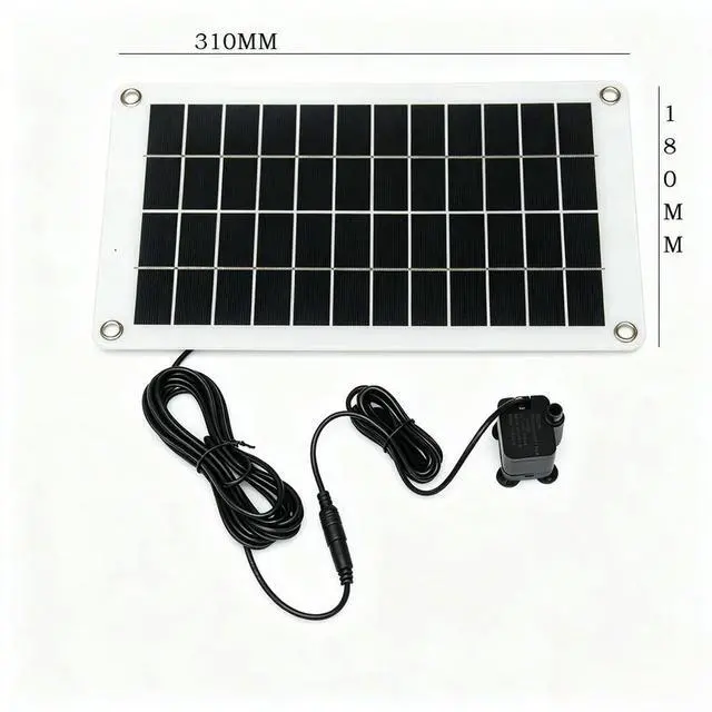 Alt view image 3 of 3 - 10W 12V Solar Powered Water Pump for Outdoor Fountain and Landscape Use with 180L/H Flow Rate and 1.6M Lift Height