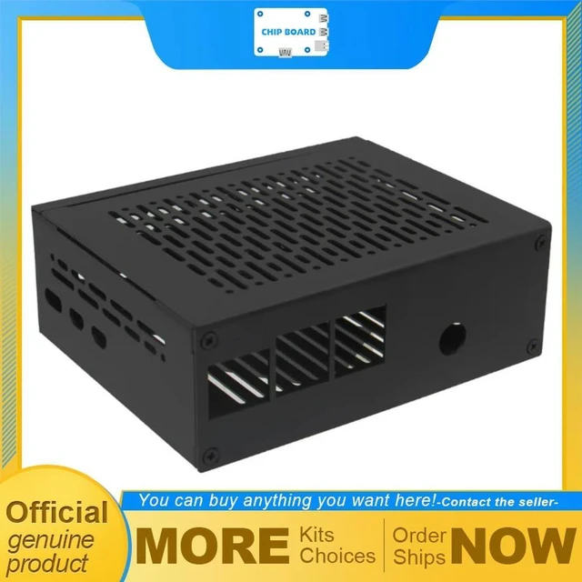Main image of Geekworm X1011-C1 l Enclosure for Raspberry Pi 5, Works with X1011 Shield, Solid Aluminum Protection Case
