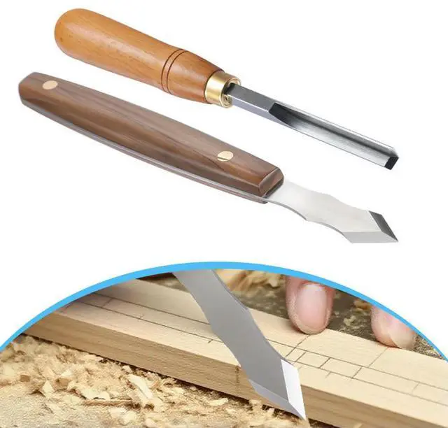 Alt view image 2 of 3 - For Precision Woodworking Marking Chisel Long-Neck Right Angle Carving Chisel Woodworking Right Angle Chisel Hand Tools