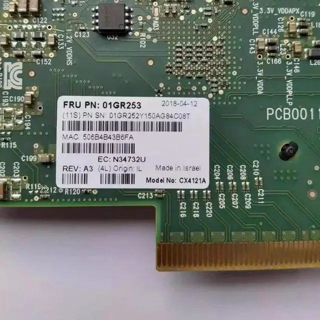 Alt view image 2 of 3 - MCX4121A-XCAT CX4121A 01GR253 For ConnectX4-LX 2x25GbE PCIe Adapter 100% Tested