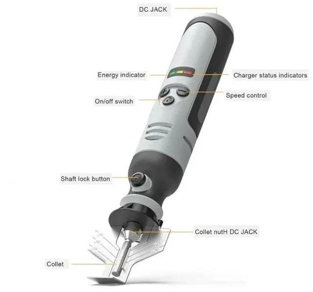 Alt view image 3 of 6 - Cordless Chainsaw Sharpener Electric Handheld High Speed Diamond Sharpening Bits Power Tool Sets Taladros Accessories Taladro