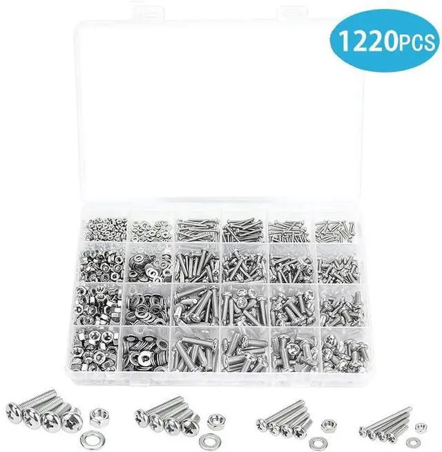 Main image of M2 FOR M3 Hex Bolt Kit Nuts And Washers Included Organized Box Socket Head Design Multiple Metric Sizes