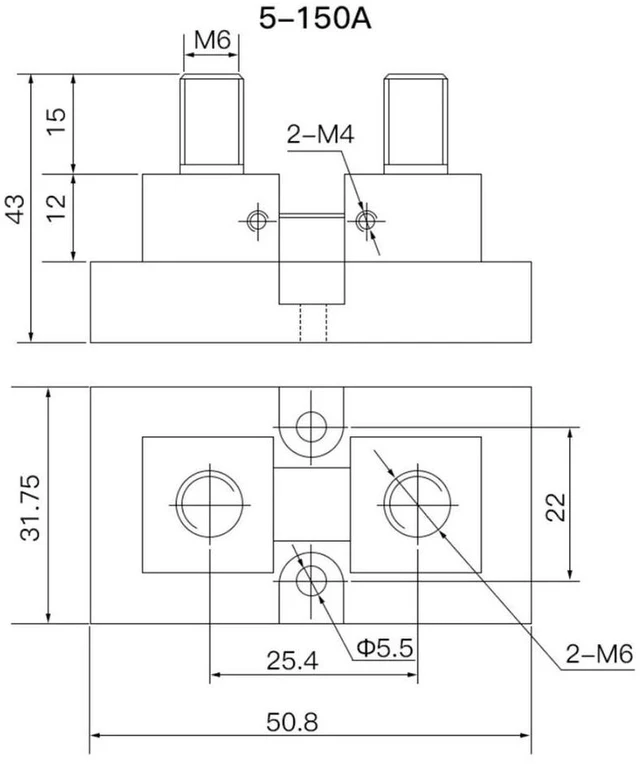 Main image of 500A 75mV DC Shunt Resistor Kit for Precise Current Measurement in Automotive Electrical Systems and EV Chargers