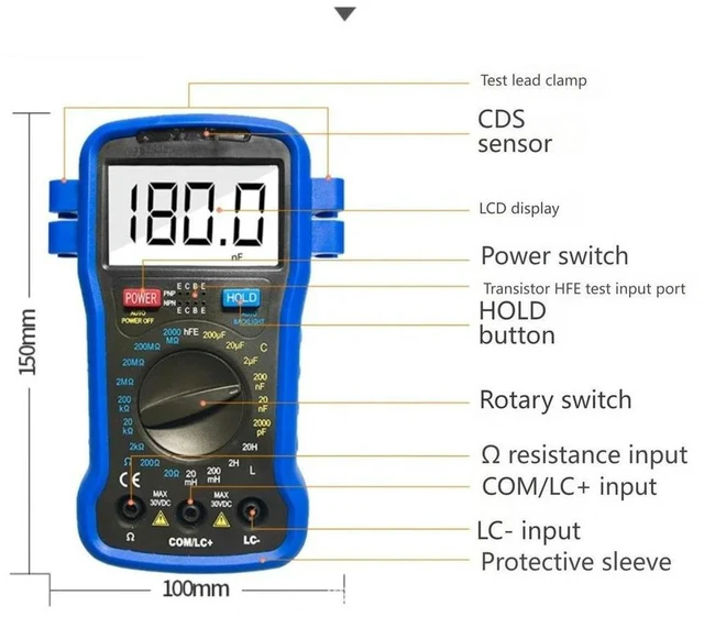 Alt view image 2 of 3 - 39L Multimeter with Automatic Polarity Detection Overload Protection and Low Indicator for Safe Reliable Use