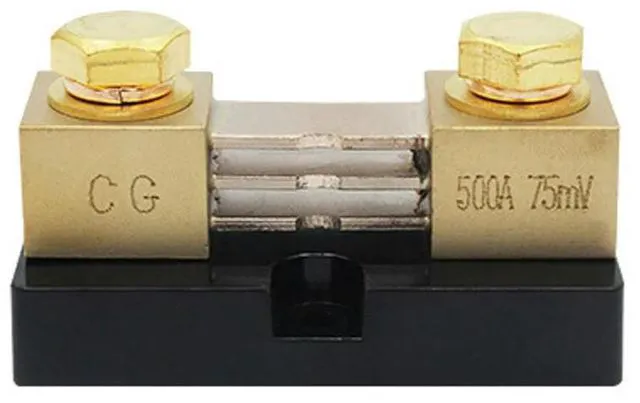 Alt view image 3 of 3 - 500A 75mV DC Shunt Resistor Kit for Precise Current Measurement in Automotive Electrical Systems and EV Chargers