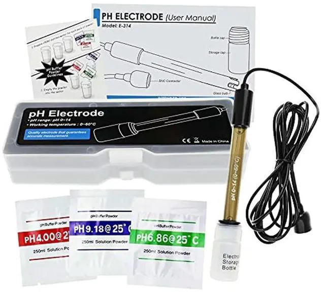 Alt view image 2 of 3 - BNC-Connected pH Electrode Replacement for PH Meters in Hydroponics Water Monitoring and oratory pH Studies