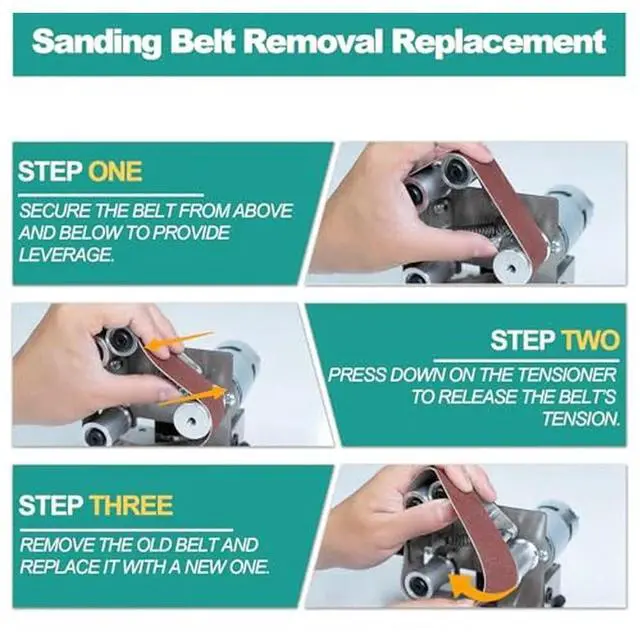 Alt view image 3 of 3 - For Mini Belt Sander with 7 Control for Precision Sanding Stainless Steel Construction Adjustable Angle Workbench and 2 Wrenches