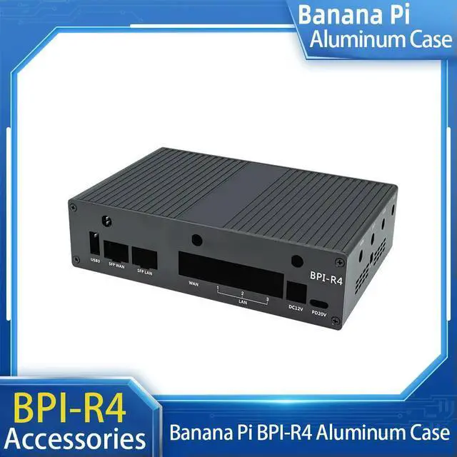 Main image of Banana Pi BPI-R4 Aluminum Case for Banana Pi BPI-R4 Development Board Accessories