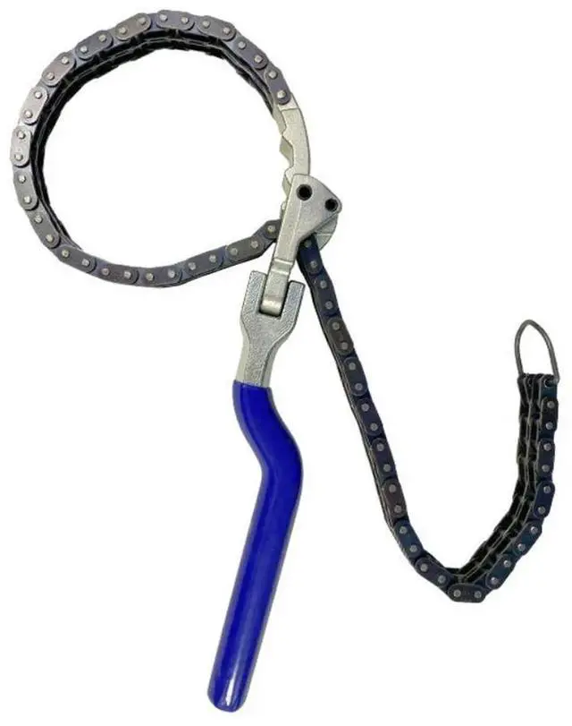 Alt view image 2 of 6 - Chain Filter Wrench with Adjustable Angle Handle and Double Hook Spring Lock for Secure and Efficient Oil Grid Disassembly