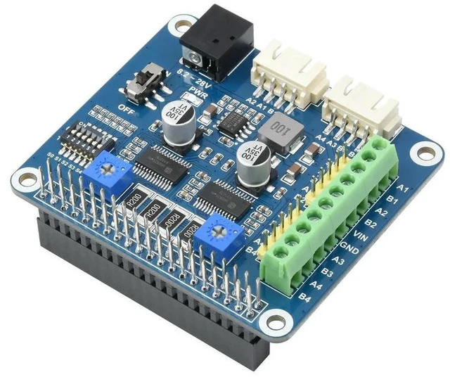 Main image of HRB8825 Stepper Motor HAT For Raspberry Pi, Drives Two Stepper Motors, Up To 1/32 Microstepping