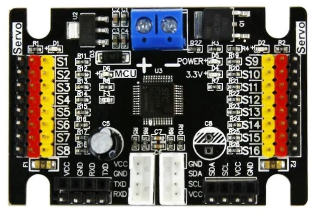 Alt view image 2 of 3 - Yahboom PWM signal servo controller with IIC Serial port compatible with Microbit Raspberry Pi Jetson NANO