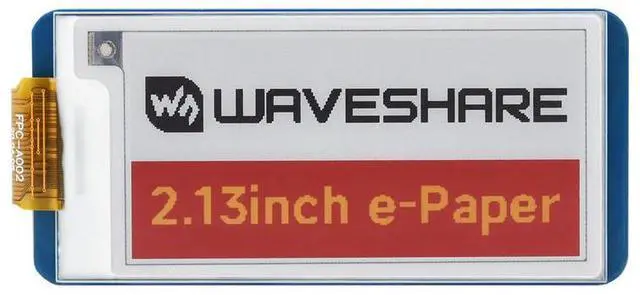 Main image of 2.13inch E-Paper HAT (G), 250x122, Red/Yellow/Black/White, SPI Interface