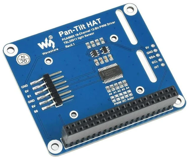 Alt view image 2 of 3 - 2-DOF Pan-Tilt HAT for Raspberry Pi