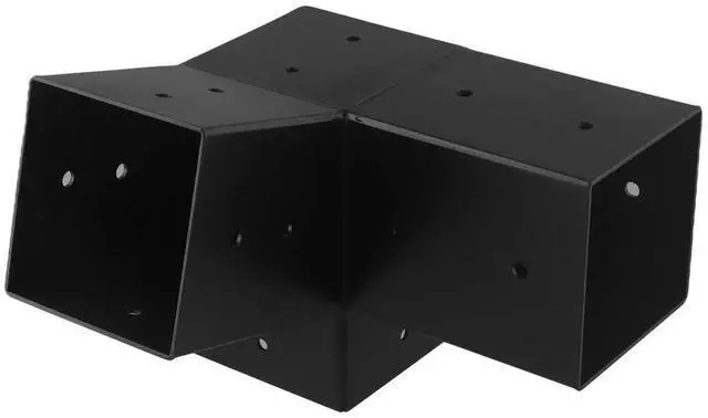 Alt view image 2 of 3 - Flexible Design Slanted Roof Pergola Bracket Kit for 4x4 Inch Posts Includes Essential Hardware for Outdoor Use