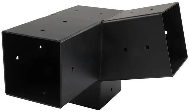 Alt view image 3 of 3 - Flexible Design Slanted Roof Pergola Bracket Kit for 4x4 Inch Posts Includes Essential Hardware for Outdoor Use
