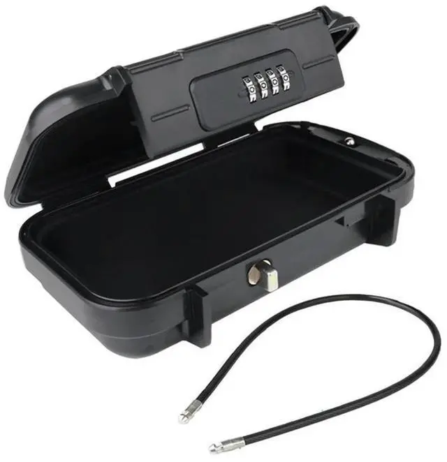 Main image of Water Resistant Combination Lock Box for Beach Pool Camping and Hotel Use with Detachable Steel Cable