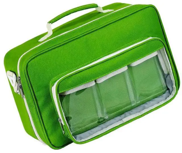 Main image of Grain Organizer Box Ensures Safe Handling of 120 Grain Envelopes with Double Zippers Sturdy Handle and Adjustable Strap