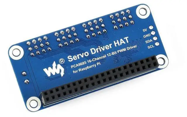 Main image of Servo Driver HAT for Raspberry Pi 16-Channel 12-bit I2C Expand Module PCB Board with Jumper Wires for DIY Projects