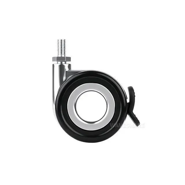 Alt view image 3 of 3 - HomeRack 2.5inch (60mm) Hollow Caster Wheel Kit With Brake, Includes 4 Caster Wheels, Compatible With Standard M8 Threaded Hole