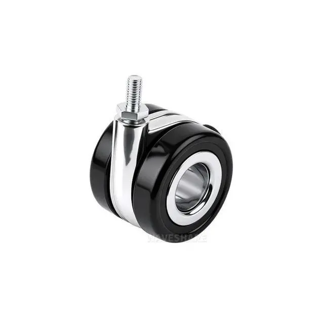 Alt view image 2 of 3 - HomeRack 2.5inch (60mm) Hollow Caster Wheel Kit With Brake, Includes 4 Caster Wheels, Compatible With Standard M8 Threaded Hole