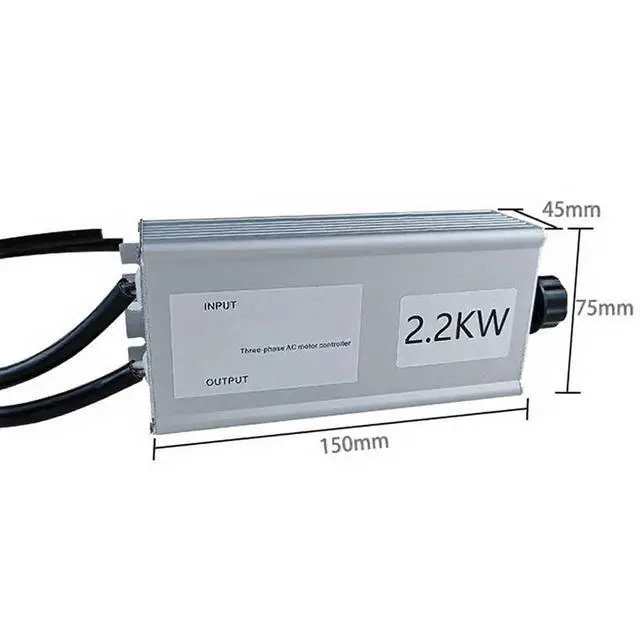 Alt view image 2 of 3 - AC Three Phase Motor Controller 380V 6A for 2.2KW Fan Motor Velocity Control Suitable for Purification Axial Ceiling Fans