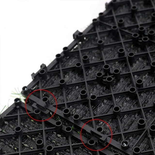 Main image of Artificial Turf Tiles 5pcs with Self Draining and Interlocking Features Plastic Material for Outdoor Garden Use
