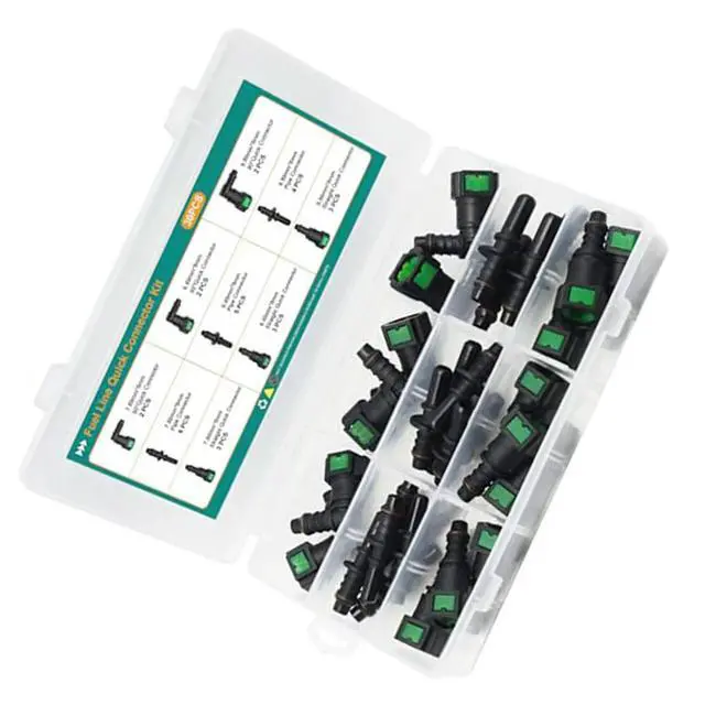 Alt view image 2 of 3 - Fuel Line Repair Kit 30PCS with SAE 7.89mm 9.49mm 9.89mm Quick Connect Fittings for 8mm Inner Diameter Nylon Hose