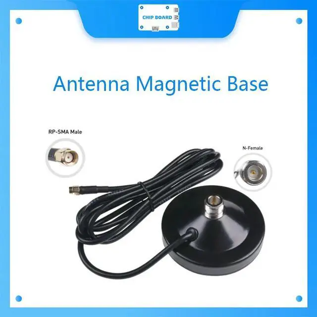 Main image of Antenna Magnetic Base; N Female to RP-SMA male - CFD200-Black-2m