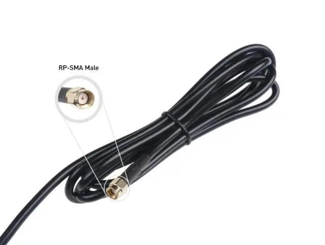 Alt view image 3 of 3 - Antenna Magnetic Base; N Female to RP-SMA male - CFD200-Black-2m