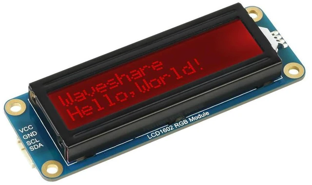 Alt view image 2 of 3 - LCD1602 RGB Module, 16x2 Characters LCD, RGB Backlight, 3.3V/5V, I2C Bus