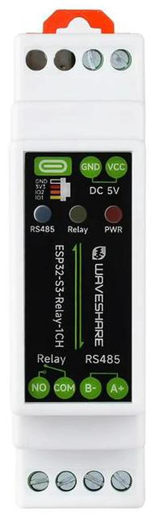 Alt view image 3 of 3 - Industrial 1-Channel ESP32-S3 Relay Module, Supports / Bluetooth / RS485 Control