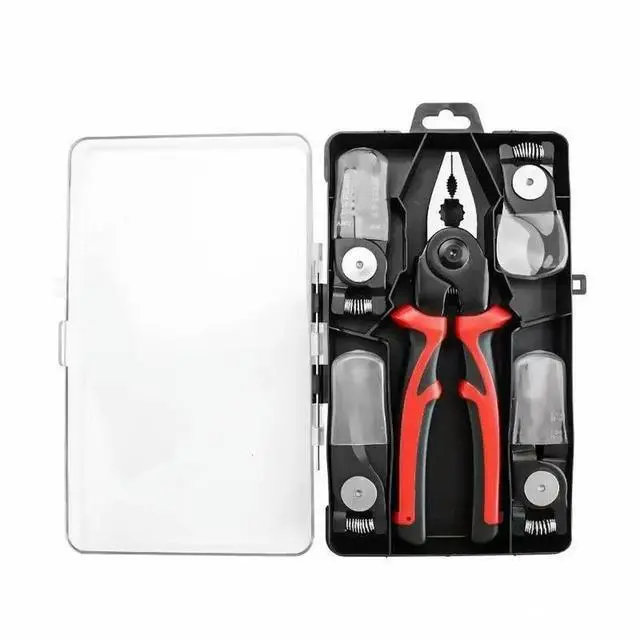Alt view image 2 of 6 - 5 in 1 Multi Purpose Pliers Set Featuring For Wire Cutters Crimping Pliers and Cable Scissors with Tool Steel Build