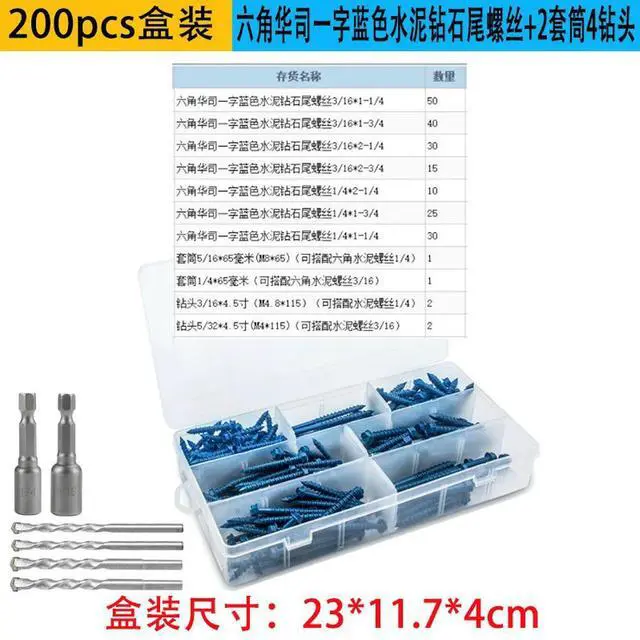 Alt view image 2 of 3 - Blue Self Tapping Screws Versatile Screws For Various Materials Self Tapping Screws Self-drilling Screws Diamond Point Tip