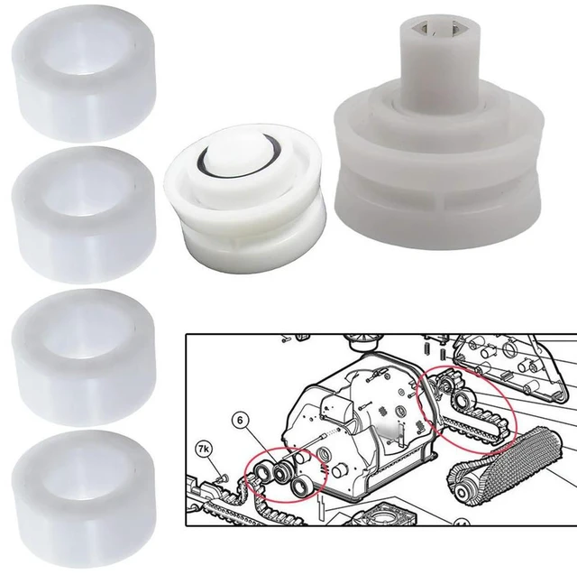 Main image of RCX26000 RCX26001 RCX26002 Pulley Bearing Kit for For HAYWARD For TigerShark QC Plus and 500 Series Robotic Pool Cleaner Models