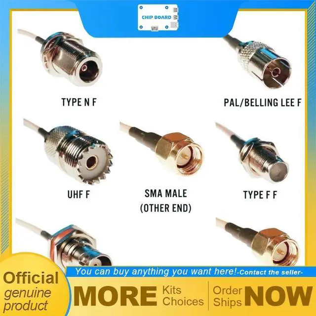 Alt view image 2 of 2 - RTL-SDR Blog SMA Male to SMA M BNC F Type N F Type F F UHF F PAL F RG316 20cm Pigtail Adapters