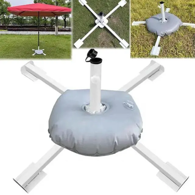 Alt view image 2 of 6 - Adjustable l Parasol Stand with Water Bag Foldable for Easy Transport Stable Base for Various Outdoor Applications