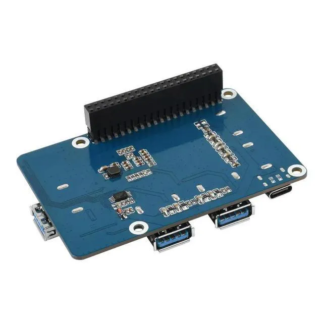 Alt view image 2 of 6 - USB 3.2 Gen1 HUB HAT for Raspberry Pi, 4x USB 3.2 Gen1 Ports, Driver-Free