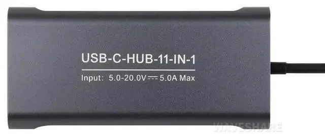 Main image of USB-C 11-in-1 Hub, RJ45 100Mbps Ethernet Port, 4K High Definition HDMI Port, SD/TF Dual Card Slots, 100W PD Input