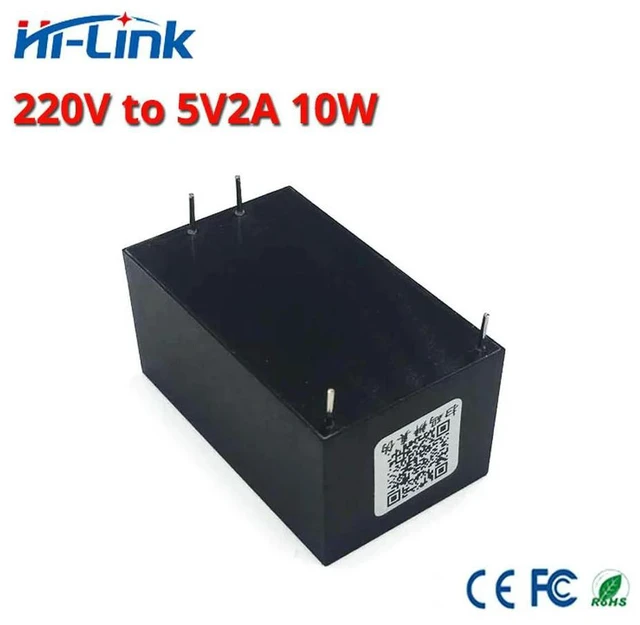 Alt view image 2 of 3 - HLK-10M05 AC-DC 220V to 5V/10W isolated ligent household switch step down mini power supply module for device