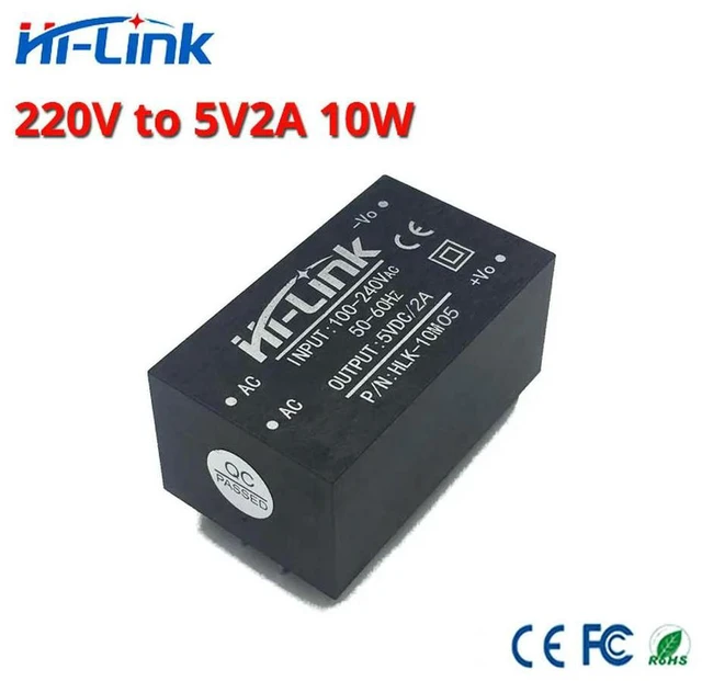 Alt view image 3 of 3 - HLK-10M05 AC-DC 220V to 5V/10W isolated ligent household switch step down mini power supply module for device